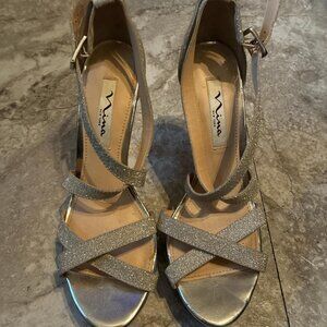 Women's Silver Sparkly High Heels